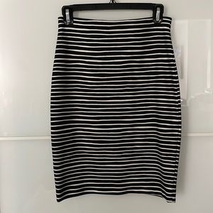 Loft striped pencil skirt
